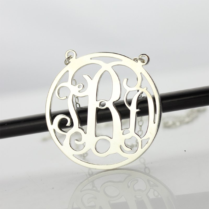 Silver Monogram Pendant Silver monogram pendant