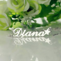 Silver Name Plate Necklace Silver name plate necklace