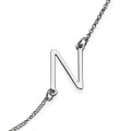 Silver Side Initial Necklace Silver Side Initial Necklace with a sideways letter pendant