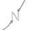 Silver Side Initial Necklace	