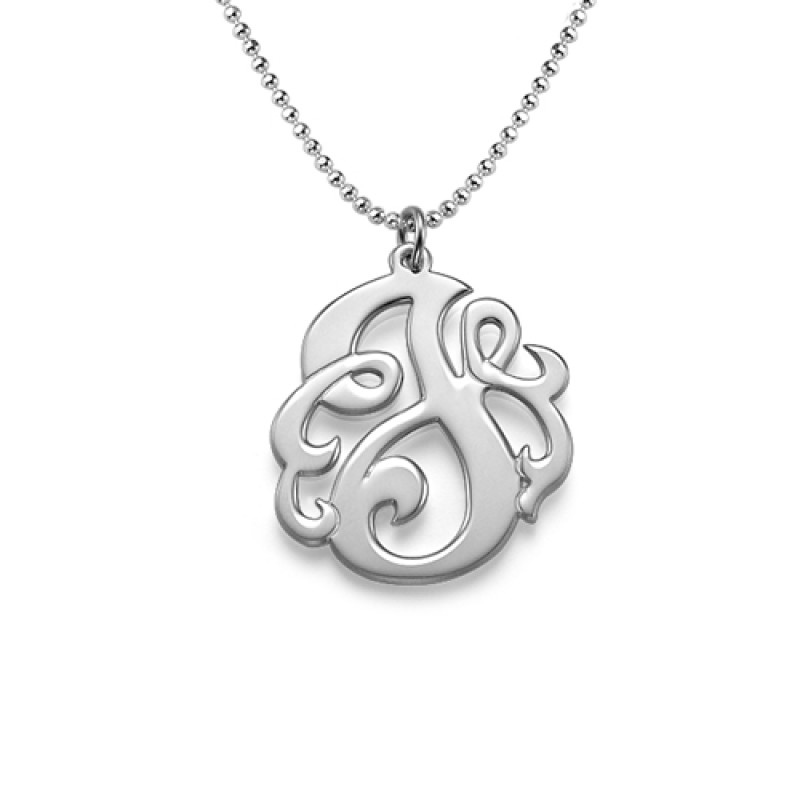 Silver Swirly Initial Necklace Silver swirly initial necklace pendant