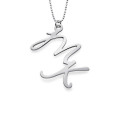 Two Initial Necklace in Sterling Silver Personalised two initial necklace in sterling silver