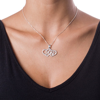 Silver Couples Hearts Pendant Silver Couples Hearts Pendant