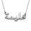 Silver Swarovski Crystal Arabic Name Necklace	
