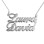 Silver Two Name Pendant Necklace	