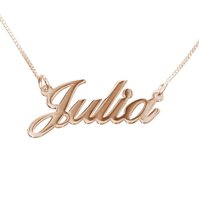 Small Name Necklace in 18ct Rose Gold Plating Small personalised name necklace in 18ct rose gold plating
