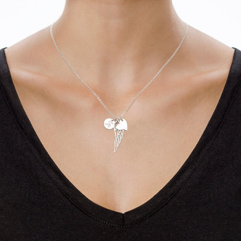 Sterling Silver Angel Wing Necklace Sterling Silver Angel Wing Necklace