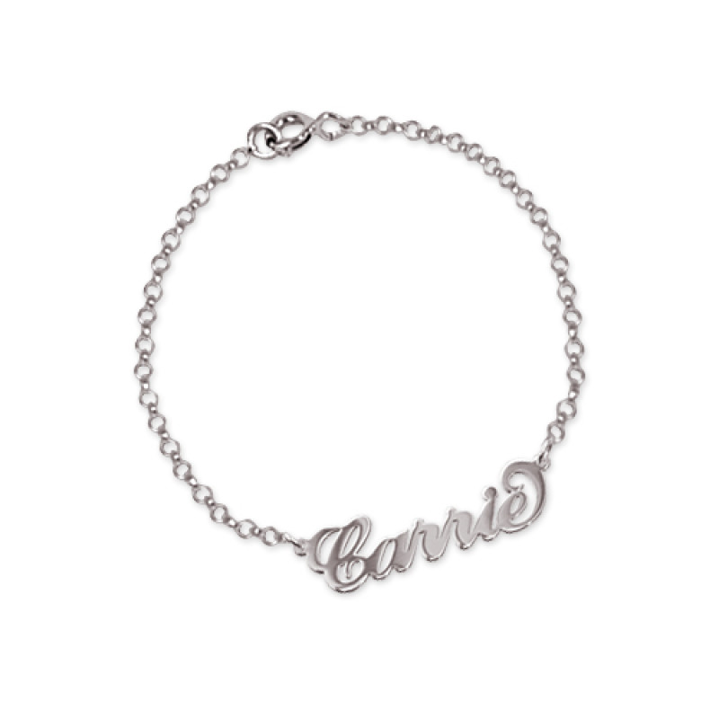 Carrie Personalised Name Bracelet or Anklet Personalised Carrie-style name bracelet or anklet with Rollo chain