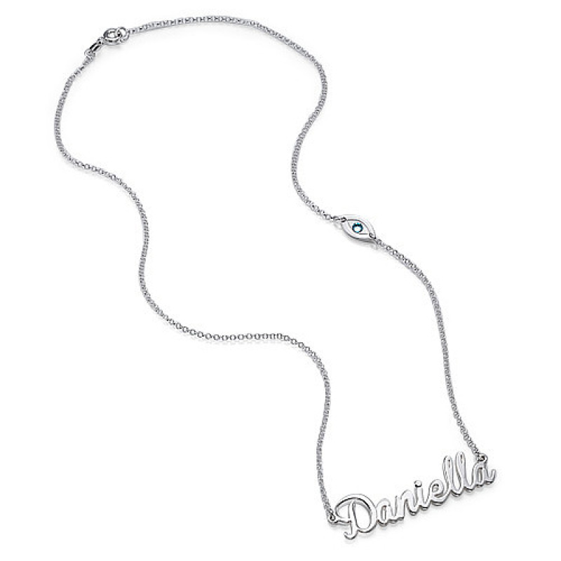 Sterling Silver Charm Name Necklace Sterling silver charm name necklace product view