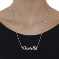 Sterling Silver Charm Name Necklace Detail Sterling silver charm name necklace product detail view