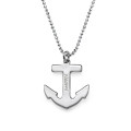 Sterling Silver Engraved Anchor Necklace Sterling silver engraved anchor pendant necklace