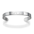 Engraved sterling silver cuff bracelet