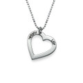 Sterling Silver Engraved Heart Necklace Sterling silver engraved heart necklace