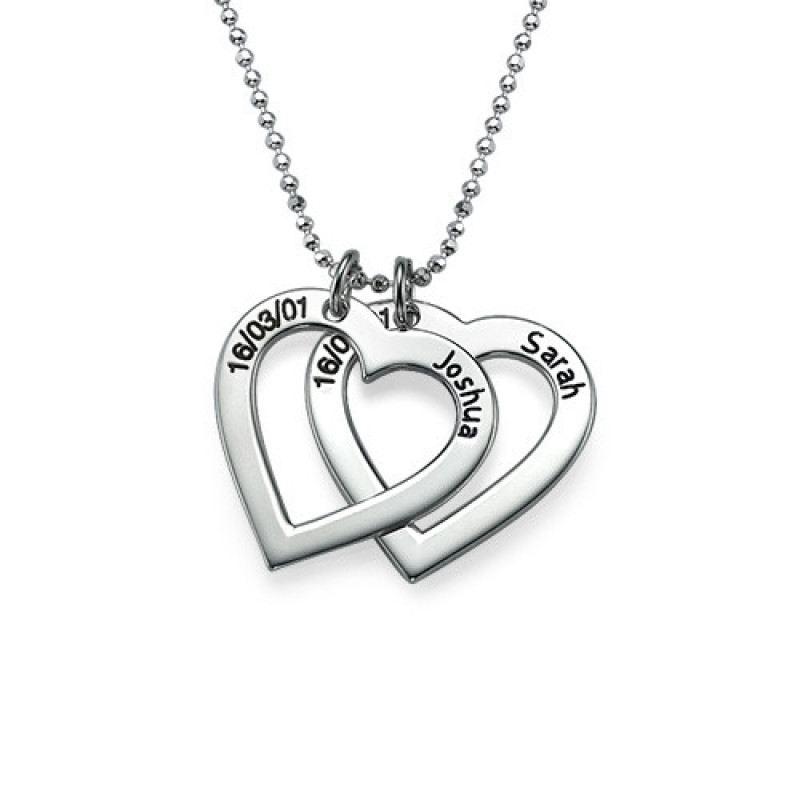 Sterling Silver Engraved Heart Necklace Sterling silver engraved heart necklace gallery view