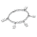 Engraved Kids Bracelet with Name Pendants Engraved kids bracelet with personalised name pendants