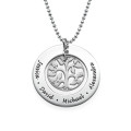 Silver Family Tree Necklace Silver family tree necklace for personalised family name engraving
