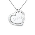 Sterling Silver Family Heart Necklace Personalised sterling silver family heart necklace with engraved heart pendants