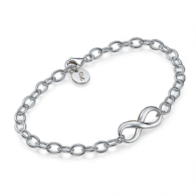 Sterling Silver Infinity Bracelet or Anklet Sterling silver infinity bracelet or anklet with infinity pendant