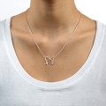 Personalised infinity necklace with two initial charms