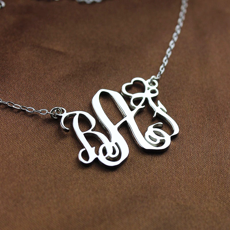Sterling Silver Initial Necklace Sterling silver personalised initial necklace