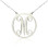 Sterling Silver Small Single Circle Monogram Letter Necklace