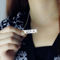 Sterling silver letter pendant necklace