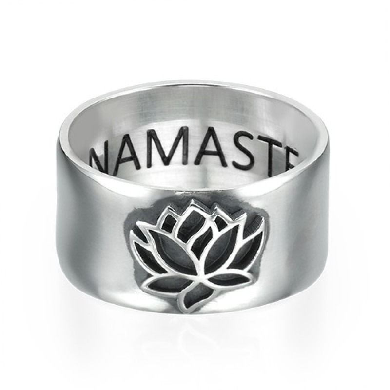 Sterling Silver Lotus Flower Ring Sterling silver lotus flower ring product view