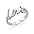 Sterling Silver Love Ring Personalised sterling silver love ring