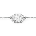 Sterling silver initials monogram bracelet or anklet