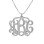 Sterling Silver Initials Monogram Necklace