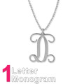 Sterling Silver Initials Monogram Necklace Sterling silver initials monogram necklace product image
