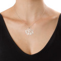 Sterling Silver Monogram Necklace with Swarovski Stone Sterling silver monogram necklace with a Swarovski stone