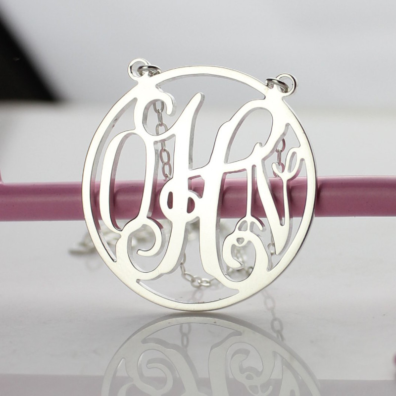 Sterling Silver Monogram Pendant Sterling silver monogram pendant
