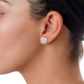 Sterling silver monogram stud earrings with personalised initials