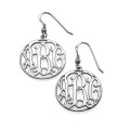 Sterling Silver Monogrammed Earrings Sterling silver monogrammed earrings