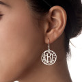 Sterling Silver Monogrammed Earrings Sterling silver monogrammed earrings