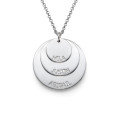 Sterling silver mummy necklace with engraved children's names