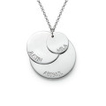 Sterling silver mummy necklace with engraved children's names