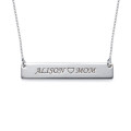 Sterling silver personalised nameplate necklace