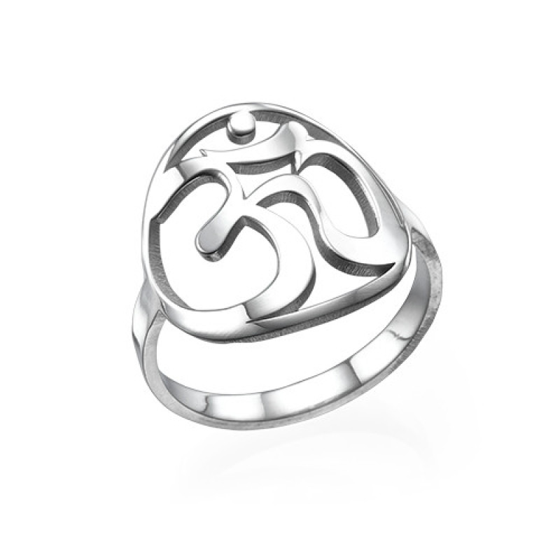 Sterling Silver Om Ring Sterling Silver Om Ring