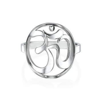 Sterling Silver Om Ring Sterling Silver Om Ring