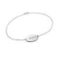 Personalised Sterling Silver Baby Name Bracelet Personalised sterling silver baby name bracelet with engraved pendant
