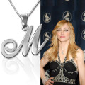 Alphabet Initial Pendant Necklace Alphabet initial pendant on a necklace chain