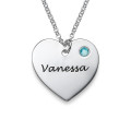 Swarovski Heart Necklace with Engraving Swarovski heart necklace with personalised engraving