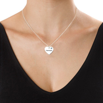 Swarovski Heart Necklace with Engraving Swarovski Heart Necklace with Engraving