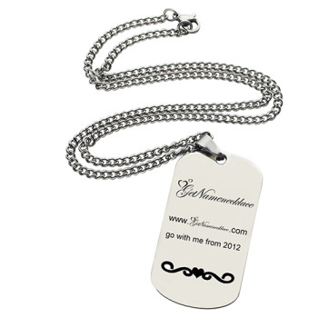 Logo and Brand Design Dog Tag Necklace Logo and Brand Design Dog Tag Necklace