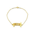 Personalised three-initial monogram bracelet