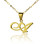 18ct Gold Plated Christina Applegate Initial Necklace