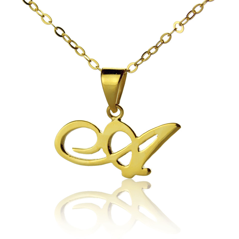 18ct Gold Plated Christina Applegate Initial Necklace Christina Applegate initial necklace in 18ct gold plating