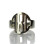 Circle Block Monogram 3 Initials Ring Solid White Gold Ring